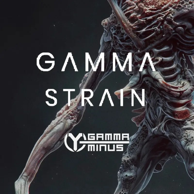 Square title card with the Gamma Strain wordmark over the final variant C creature render.