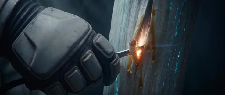 One cut. Minimum depth.