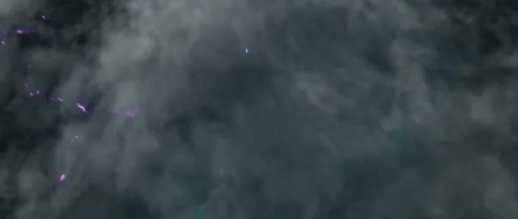 Through the cloud deck