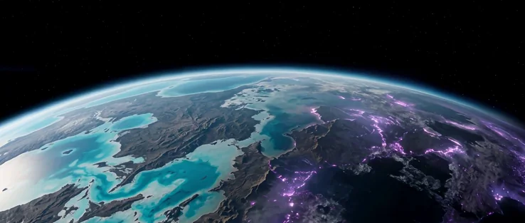 The planet, before it had a film around it